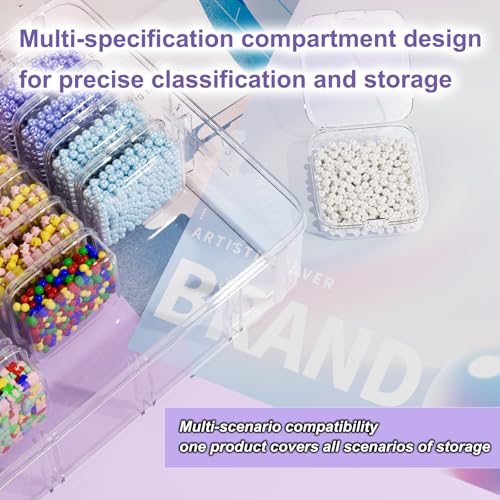 Bead Organizer Box, 84 Pcs Small Plastic Containers with Lids, 4-Tier Stackable Storage Box, Clear Organizers for Jewelry Toys Craft Storage - style: 4 Tier coffret