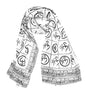 OMA Large OM Sign Block Printed Shawl Soft Scarf For Meditation & Yoga - Premium Quality BRAND - color: White