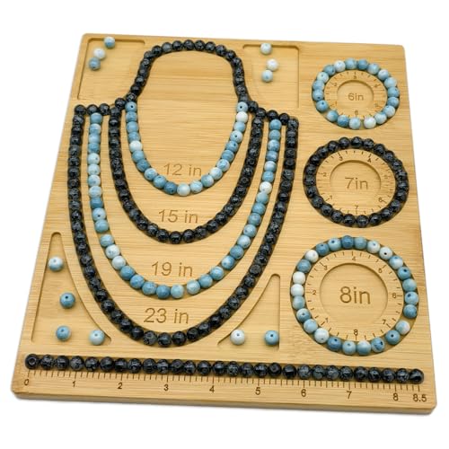 Petoysoso Bead Boards for Jewelry Making, Bamboo Beading Board for Bracelet & Necklace, Jewelry Making Supplies,Bead Tray Supplies