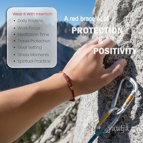 yautja Tibetan Buddhist Lucky Red String Bracelets Spiritual Protection Handmade Adjustable Red Buddha Bracelet Yoga Prayer Cinnabar Beads Amulet Bracelet Evil Protection Women Jewelry Gift for Health Charm Wealth Good Fortune - color: winered