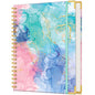 Lined Spiral Notebook Journal for Women, 150 Pages Cute Notebooks 5.75” x 8.38”, A5 Hardcover Spiral Journals with 100 GSM Thick Paper, College Ruled Notebook for Writing Work School, Pink Blue Marble - color: Pink Blue Marble