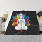 Buddha Chakra Meditation Sofa Blanket Ultra-Soft Micro Fleece Blanket Suitable for Sofa Bedroom Outdoor 50"x40"