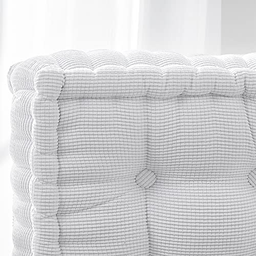 DormCo Rainha - Ultra Thick Tufted Floor Pillow - Pure White - color: Pure White