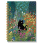 Wildflower Black Cat Spiral Notebook, Black Cat Gifts Journal, Cats Lovers Mom Lady Gifts Journal Notebook, 5.5x8.3 Inch - color: Style02