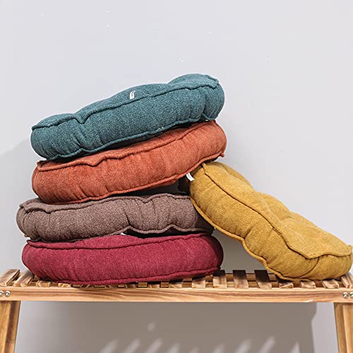 Meditation Floor Pillow,Square Seat Cushions Tufted Thicken Chair Cushion for Tatami Office Kitchen Chair Bench Sofa Seat Pad-Beige 45x45x8cm(17.7x17.7x3in) - color: Beige