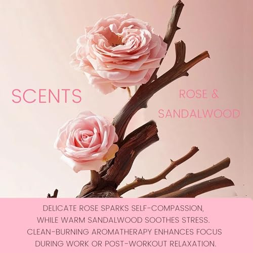 Attract Love & Nurture Self | Incense Sticks Crystal Holder Kit | Rose Quartz Gem Stones with 80 Natural Sticks Palo Santo Incense-Stick | Home,Healing,Reiki,Meditation,Yoga & Relaxation - style: Love/Confidence