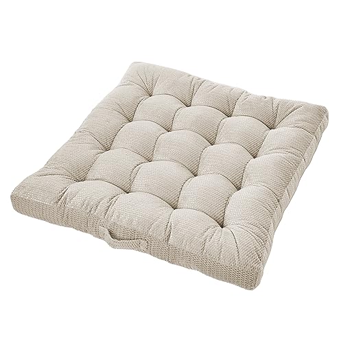 Sorra Home Indoor Tufted Floor Pillow, 40 in x 40 in x 5 in Square w/Handle, Peyote - color: Peyote, size: 40 in x 40 in x 5 in Square w/ Handle