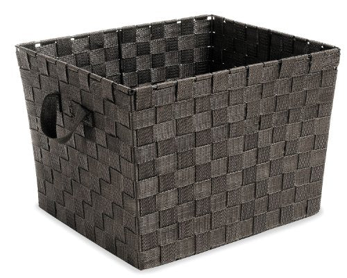 Whitmor Woven Strap Storage Tote Basket - Espresso , Large