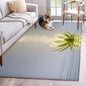 Zen Meditation Lotus Floral Area Rug 3x5 FT, Non Slip Entryway Bedside Carpet, Green Floral Modern Art Washable Soft Floor Carpet Indoor Mat Non-Shedding Throw Rug for Dorm Kitchen Home Office - size: 3' x 5' (Rectangular)