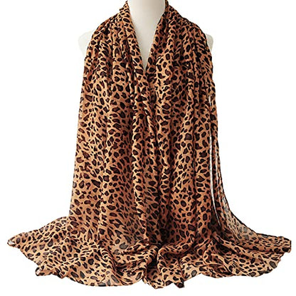 Women's Cotton Scarves Lady Light Soft Fashion Solid Scarf Wrap Shawl - color: Classical Leopard1