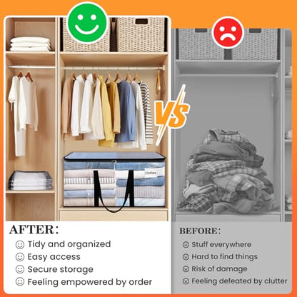 Extra Large Heavy Duty Moving Bags, Storage Bags with Strong Zippers & Handles, Packing Bags for Moving Essentials, Ideal Storage Tote for Home, Dorm & Storage Solutions, 76L, 8 Packs, Clear - size: 76L