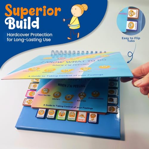 I Know What to Do Flipbook | Emotions Wheel & Feelings Chart | Emotional Regulation Tool for Home, Class, or Calm Down Corner | Helps Kids Learn Coping Skills | Autism Must-Have