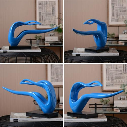 HAUCOZE Abstract Woman Figurine Modern Sculpture Home Art Decor Table Centerpiece Gift for Bedroom Living Room Polyresin 15.7 Inch