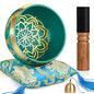 Tibetan Singing Bowls – Hand-Hammered in Nepal, Authentic Meditation Sound Bowls for Yoga, Chakra Healing, Mindfulness & Spiritual Self-Care Gifts for Women - color: Blue(Lotus)