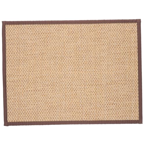 PRETYZOOM Woven Cushion for Home Yoga Meditation Pad Indoor Floor Cushion Comfortable Seat Pad - color: Khaki