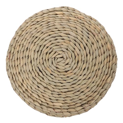 Zerodeko Cotton Filled Meditation Cushion Handmade Straw Woven Yoga Seat Pad Decorative Mat