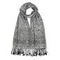 Paisley Pashmina Rave Shawl Scarf-Women's Reversible Ethnic Jacquard Pashmina Wraps for Travel - color: A#. Black White
