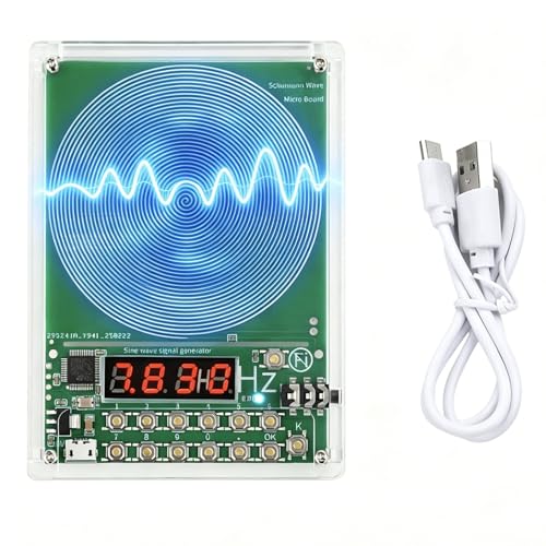Schumann Resonance Generator, 7.83Hz Ultra Low Sine Wave Signal Generator, with Acrylic Case, for Deep Sleep, Meditation, Yoga,USB Type-C Powered 0.01Hz–100KHz Sound Therapy Tool