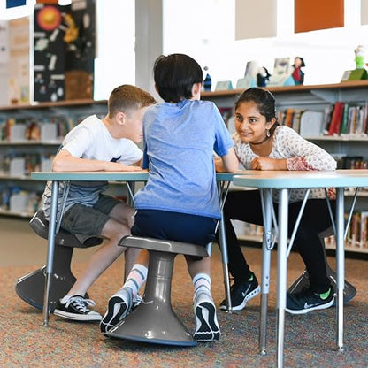 ECR4Kids ACE Active Core Engagement Wobble Stool, 15-Inch Seat Height, Flexible Seating, Grey - color: Grey