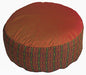 Meditation Cushion Zafu Pillow - Buckwheat and Kapok Fill - Global Weave Saffron - color: Global Weave Saffron