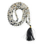 GEMSCITE Japa Mala 108 Prayer Beads Perfect for Meditation Spiritual Mala Necklace & Wrist Mala Bracelet - color: Black Rutilated Quartz, size: Without Knots