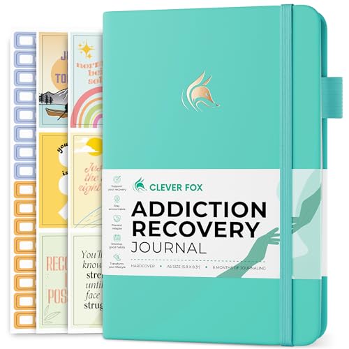 Clever Fox Addiction Recovery Journal – Addiction Treatment Planner & Workbook – Daily Sobriety Journal for Recovery Progress, A5 (Turquoise) - color: Turquoise, size: A5 (5.8'' x 8.3'')