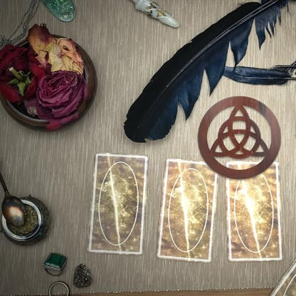 Altar Tile Pentacle Decor for Spiritual Ceremonies and Home Decoration Wood Ritual Object for Altar Supply and Religious Use