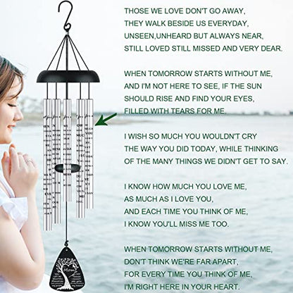 Bereavement Sympathy Memorial Gifts for Loss of Mom Mother, Sympathy Memorial Wind Chimes for Loss of Mother Sympathy Gifts, in Memory of Loved One Gifts - size: 32 inch