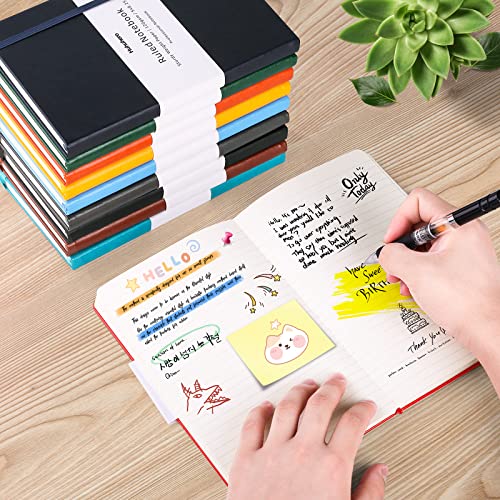 Huhuhero Notebook Journal, Lined Ruled Journal, Hardcover 120Gsm Premium Thick Paper with Faux Leather Notebook for Journaling Writing Note Taking Office School Supplies 5"×8.25" (1, Green) - color: Green