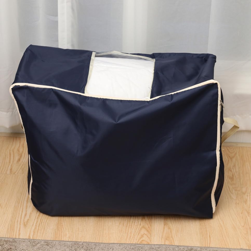 SOLUSTRE Extra Large Quilt Storage Bag Oxford Luggage Bag Washable Home Storage Organizer Organizer Clothing Container Case