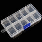 Plastic Storage Container Transparent Storage Box with Adjustable Partition Can Hold Handicrafts Jewelry and Small Parts, Blue