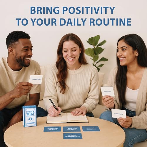 UNPACK THAT Affirmations Deck – 100 Positive Message Cards for Mindfulness & Self-Care | Uplifting Gift for Women, Friends & Family