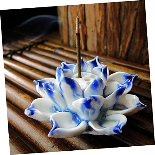 Ceramic Incense Holder Decor Zen Style Table Ornament Tranquil Unique Handmade Craft for Office Desk Bookshelf Display
