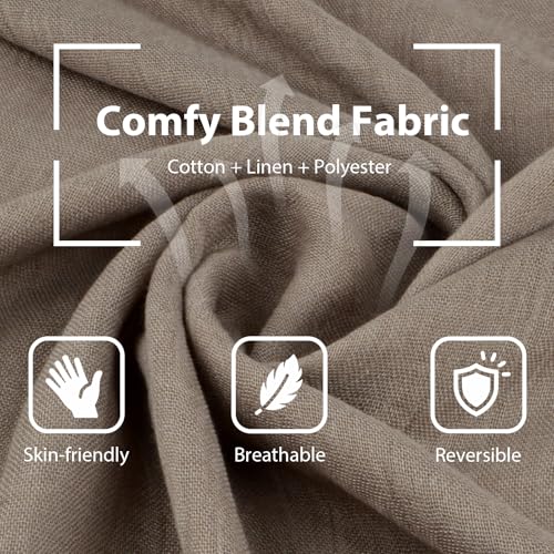 Women Summer Scarfs Large Long Lightweight Linen Beach Gauze Shawl Wrap 75”×43” - color: Khaki