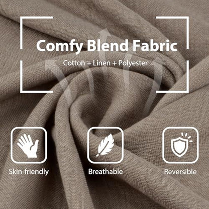 Women Summer Scarfs Large Long Lightweight Linen Beach Gauze Shawl Wrap 75”×43” - color: Khaki