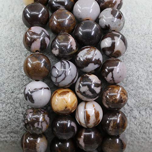 Amandastone Natural Gemstone 8mm Round Beads Stretch Bracelet 7 Inch - color: African Pink Agate