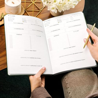 Clever Fox Self-Care Journal PRO – Wellness & Daily Reflection Notebook – Mental Health, Meditation & Mood Journal for Women, 7x10” (Forest Green) - color: Forest Green