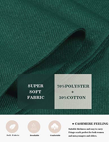Pashmina Shawl Women Winter Scarf Warm Wedding Wraps Ladies Scarves for Evening Dresses - color: Dark Green