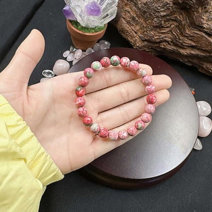 Bracelets for Women Men Natural Rainbow Stone Handmade Gemstone Stretch Healing Yoga Beaded Bracelet Good Luck Meditation Reiki Spiritual Jewelry Gifts 8mm - color: AL-0228, size: Medium