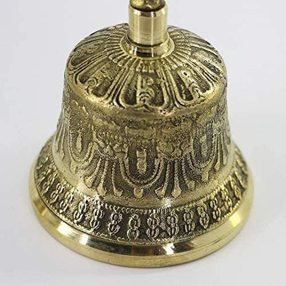 Tibetan Buddhist Meditation Bell And Dorje Set, Tibetan Buddhist Meditation Bell And Dorje Set Of Brass Hand Bells For Meditation, Prayer, Reiki, Wakefulness, Concentration, Healing(Size:6.8inch) - size: 6.8inch