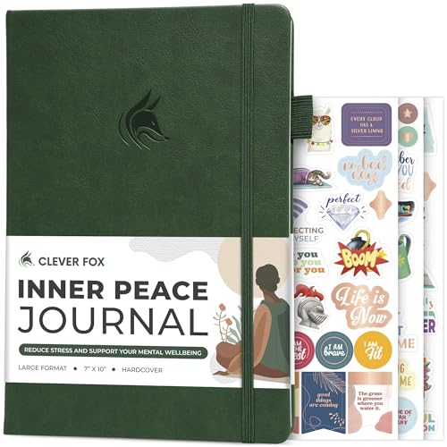 Clever Fox Inner Peace Journal – Guided Stress & Anxiety Relief Journal with Prompts – Healing & Self-Discovery Notebook for Women & Men (Forest Green) - color: Forest Green