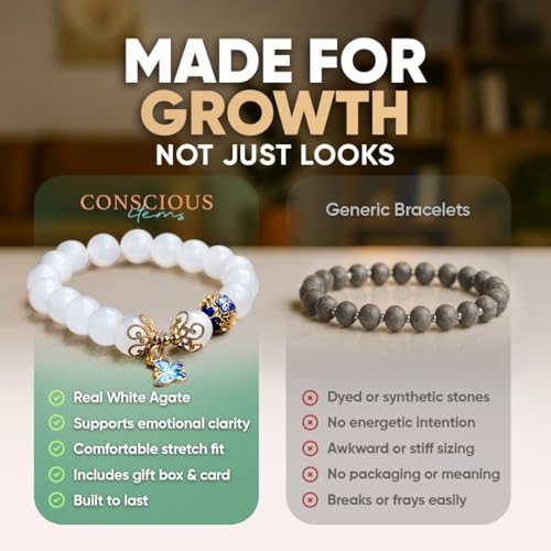 Spiritual Bracelets for Women & Men, Healing Crystal Bracelet with Natural Stones for Meditation, Chakra Alignment & Inner Transformation - style: The Spiritual Growth Bracelet