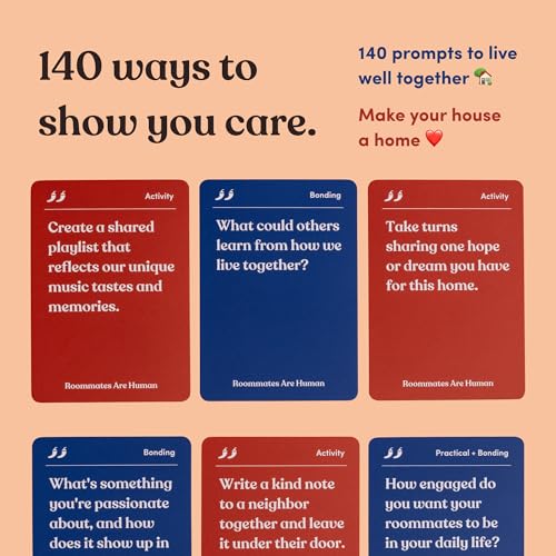 Roommates are Human | 140 Conversation Cards to Help You Get to Know Your Roommates | A Card Game for Discovering How to Live Well Together | Relationship Card Game for 2+ Players - style: Roommates Are Human