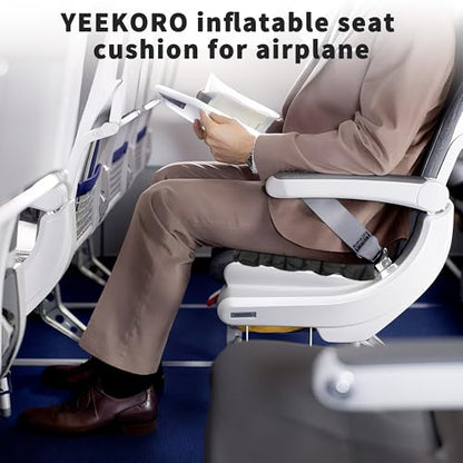 Inflatable Seat Cushion, Porous Design Sitting Pad, Waterproof Air Seat Cushion, Portable Seat Cushions for Airplane Camping Wheelchair Office