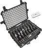 Case Club 8 Pistol and 12 Magazine Pre-Cut Heavy Duty Waterproof Case with Included Silica Gel Canister to Help Prevent Gun Rust - style: Standard Version