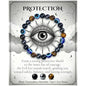 Bivei Protection Bracelet, Strength Crystal Healing Bracelet 8MM - Spiritual Stretch Beaded Jewelry for Women Men Gift - color: Protection