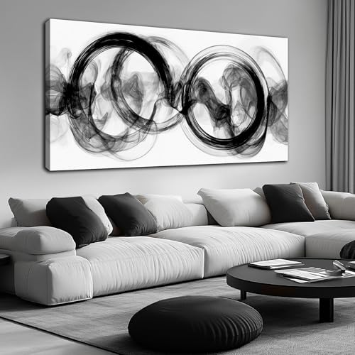 Black and White Abstract Wall Art for Office Modern Art Wall Decor for Living Room Large Wall Pictures for Bedroom 29 x 58 Inch - size: 58"L x 29"W