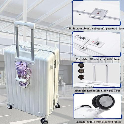 Personal Carrying Box, Charging Port, Lock, Water Bottle Carrying Box, Hard Quality Carrying Box (Black 22inch)