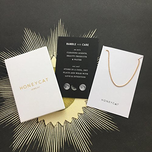 Honeycat Thin Ball Chain Plain Bracelet in 18k Gold Plate, 18k Rose Gold Plate, or Silver | Minimalist, Delicate Jewelry - color: Gold