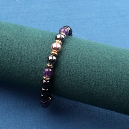 KSQS Healing Stone Bead Bracelet for Women, Natural Gemstones Balance Protection Bracelet, Spiritual Crystal Beads Bracelet Anxiety Relief with Meaning Card - style: Empath